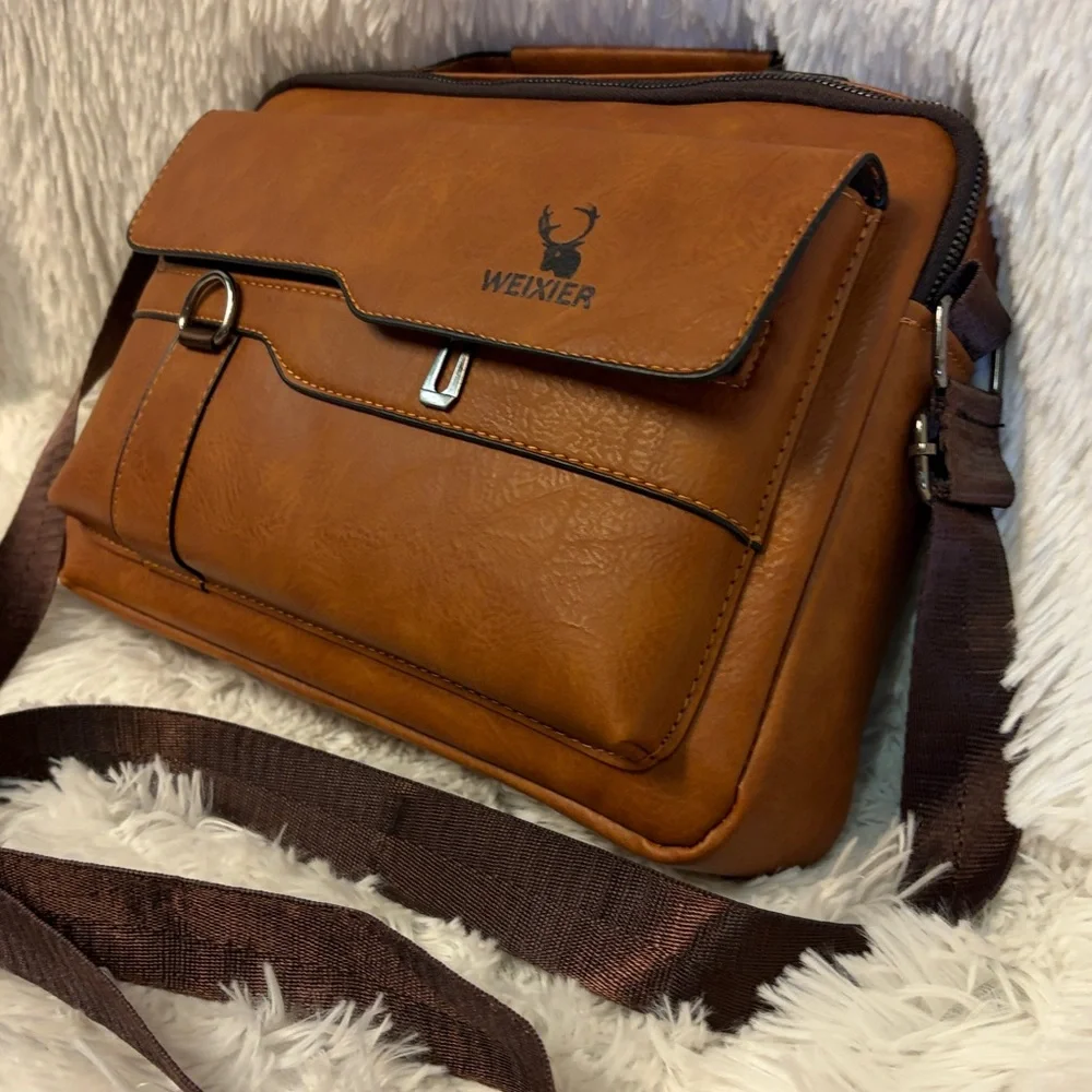 Brown Leather Men's Bag